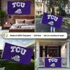 Desert Cactus Texas Christian University TCU Flag - 3 x 5 Feet Frogs Banner, Indoor/Outdoor Durable Fabric, 100% Polyester Design (Style B) view 3