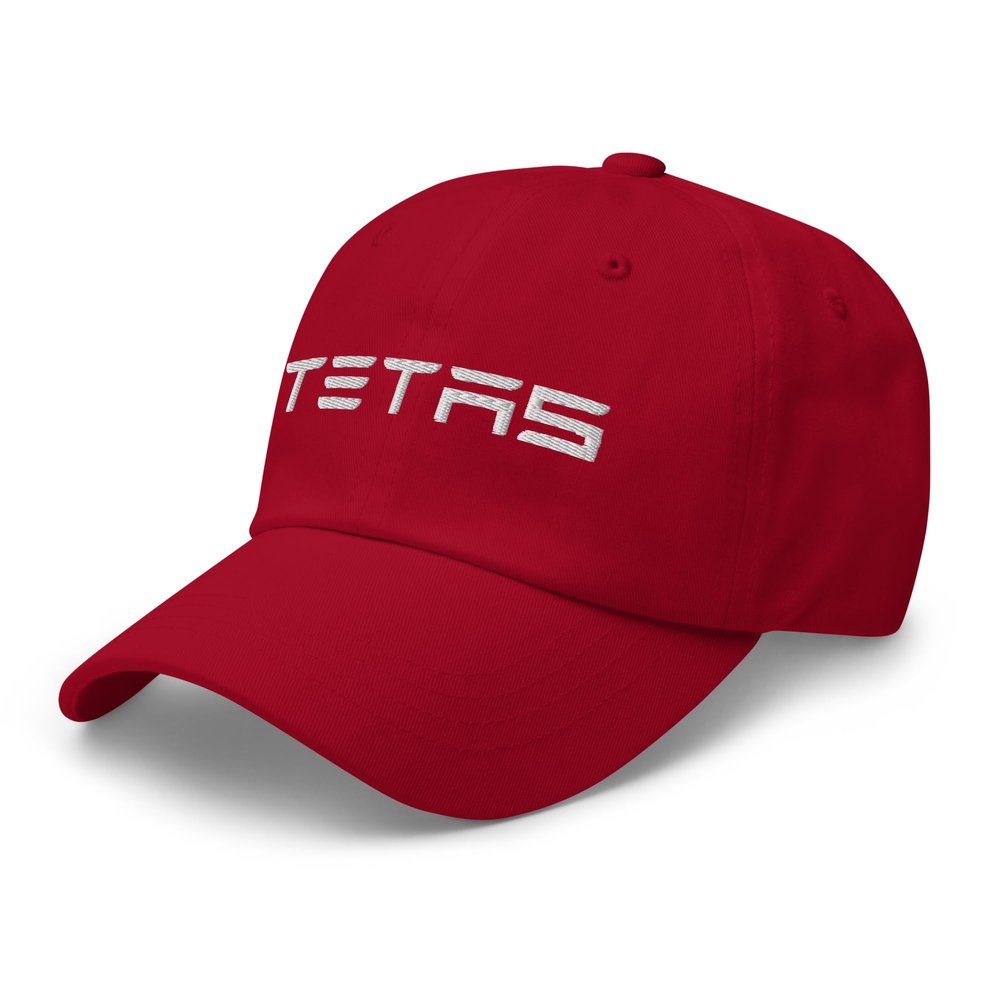 RIVEMUG Funny Tetas Embroidered Cap Relaxed Fit Curved Bill Low Crown Non Structured Spanish Word Titties Adjustable Hat Cranberry