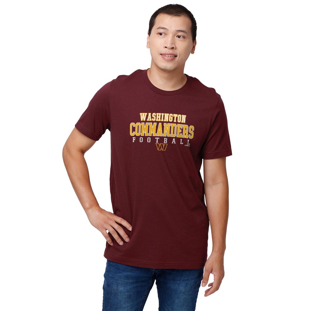 FOCO Washington Commanders Football Wordmark Primary Color T-Shirt - Medium