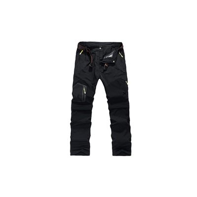 Quick Dry Removable Hiking Pants Outdoor Summer Breathable Shorts Mountain Camping Trekking Trousers s1 Black S