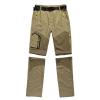 Quick Dry Removable Hiking Pants Outdoor Summer Breathable Shorts Mountain Camping Trekking Trousers s1 Black S view 4