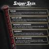 Sniper Skin Baseball Heat-Activated Bat Grip, Easy Install Tacked Non-Slip for Baseball & Softball Sports, Custom Fit Wrap That Lasts Up to 3 Times Longer - Red Geo Camo view 3