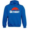 Xtreme Apparrel Detroit Basketball City Skyline Men's Fan Hoodie Sweatshirt (Royal Hoodie, 4XL) view 1