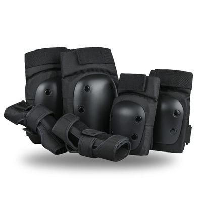 HUFFA Knee Pads Elbows Pads Wrist Guards 3 in 1 Safety Protective Gear Set for Skateboarding, Inline Roller Skating Bike (Color : Black, Size : Large)