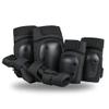 HUFFA Knee Pads Elbows Pads Wrist Guards 3 in 1 Safety Protective Gear Set for Skateboarding, Inline Roller Skating Bike (Color : Black, Size : Large) view 1