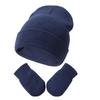 Baby Beanie Hat Gloves Set, Kids Winter Warm Knit Hat with glvoes,Toddler Soft Beanie for Little Boys Little Girls Children view 1