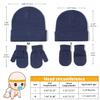 Baby Beanie Hat Gloves Set, Kids Winter Warm Knit Hat with glvoes,Toddler Soft Beanie for Little Boys Little Girls Children view 2