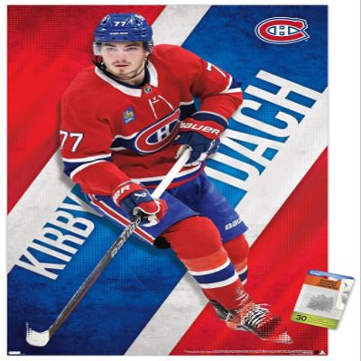 Trends International NHL Montreal Canadiens - Kirby Dach 23 Wall Poster, 22.37" x 34.00", Poster & Push Pin Bundle