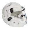 Karate Sparring Full Head Gear with face Shield (White, Adult Small) view 1
