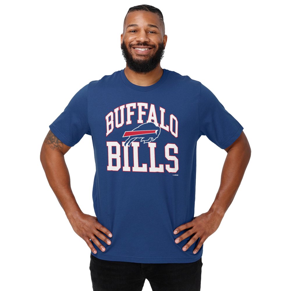 Buffalo Bills Arched Wordmark Primary Color T-Shirt - Medium