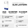 Police Security Slim Lantern - 210 Lumens Bright LED Light - 3 Modes, Aluminum Handle, Carabiner Hook, Water-Resistant - 3AAA Batteries - Perfect for Camping & Outdoors view 2