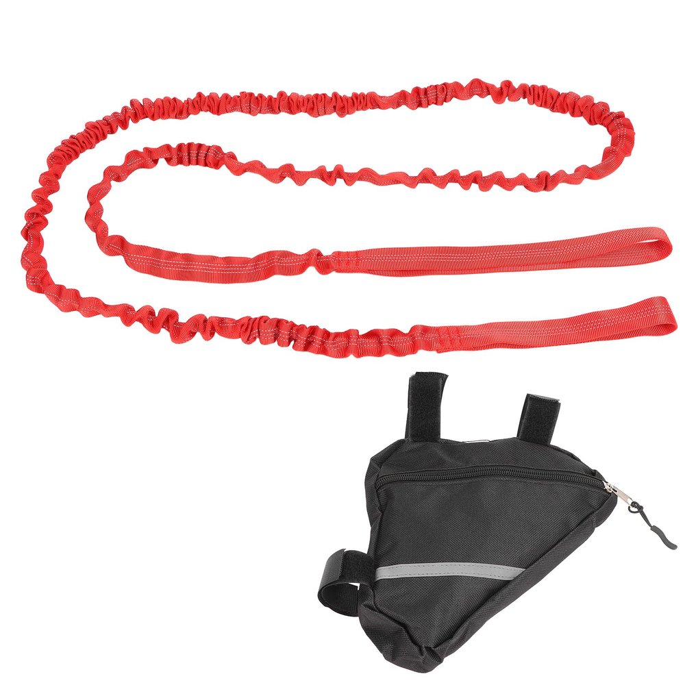 KJAOYU Bicycle Tow Rope Elastic Shock Absorption Provide Assistance Bike Bungee Tow Rope for Children FamilyBlue(Red)
