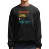 Weekends Coffee and Swim Meets Sweatshirt with Pocket - Swimmer Stuff - Swimmer Gift Ideas - Black, S view 1