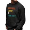 Weekends Coffee and Swim Meets Sweatshirt with Pocket - Swimmer Stuff - Swimmer Gift Ideas - Black, S view 2