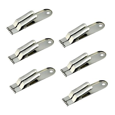 6Pcs Stainless Steel Earthworm Hook Clips for Fishing Bait Holder, Bloodworm Catcher, Maggot Lure Tool, Compact and Lightweight Fishing Accessories