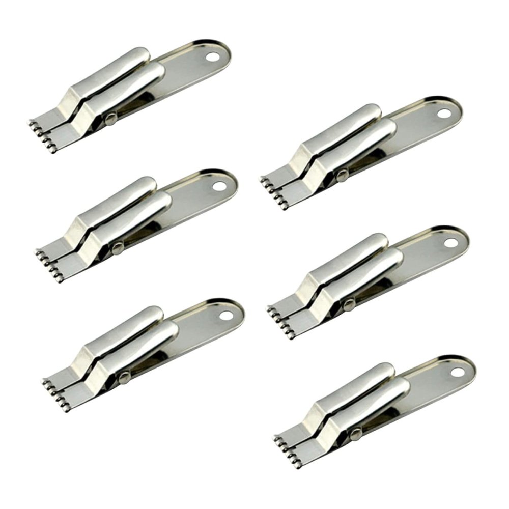 6Pcs Stainless Steel Earthworm Hook Clips for Fishing Bait Holder, Bloodworm Catcher, Maggot Lure Tool, Compact and Lightweight Fishing Accessories