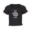 boxercraft Women's Ohio State Buckeyes Baby Rib Top, Black, M view 1