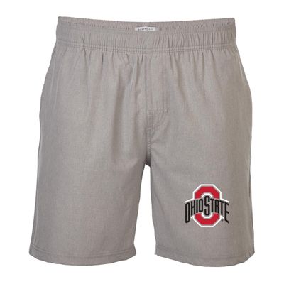 boxercraft Men's Ohio State Buckeyes Riptide Short, Light Grey, XL