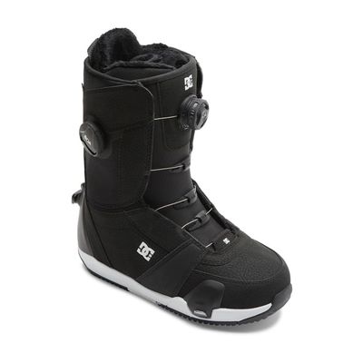 DC Shoes Women's Lotus Step On Snowboard Boots - Micro-Adjustable BOA Stable Snowboarding Boot with Multi-Layer Liner & Molded Insole, Black/White, 7.5
