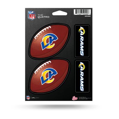 Rico Industries NFL Football Los Angeles Rams The Quatro Decal Set - 4 Piece Decal Set