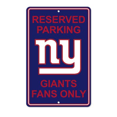 Rico Industries NFL 11" x 17" Plastic Parking Sign (New York Giants)