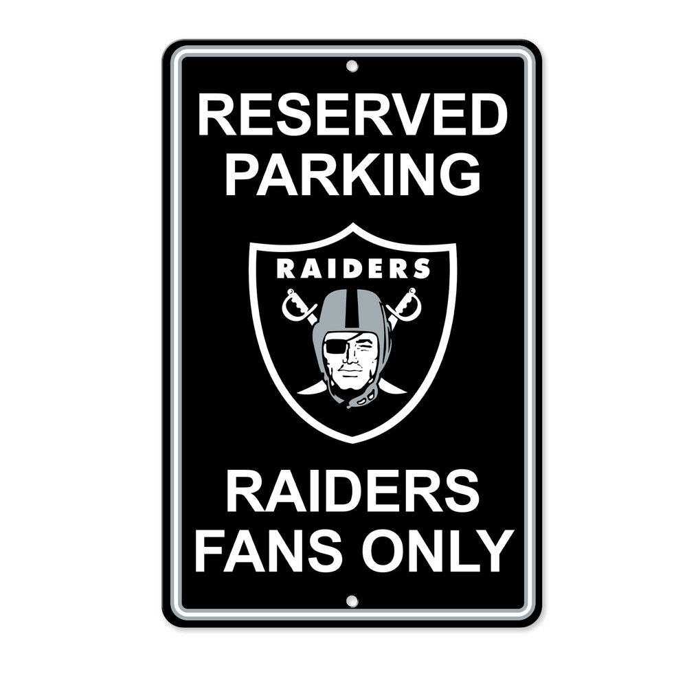 Rico Industries NFL 11" x 17" Plastic Parking Sign (Las Vegas Raiders)