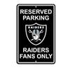 Rico Industries NFL 11" x 17" Plastic Parking Sign (Las Vegas Raiders) view 1
