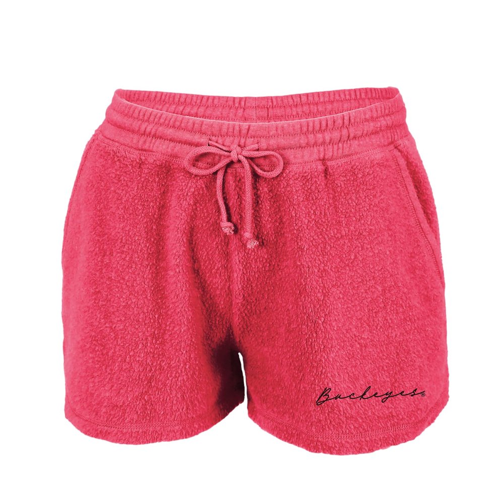 boxercraft Women's Ohio State Buckeyes Fleece Out Shorts, True Red, S