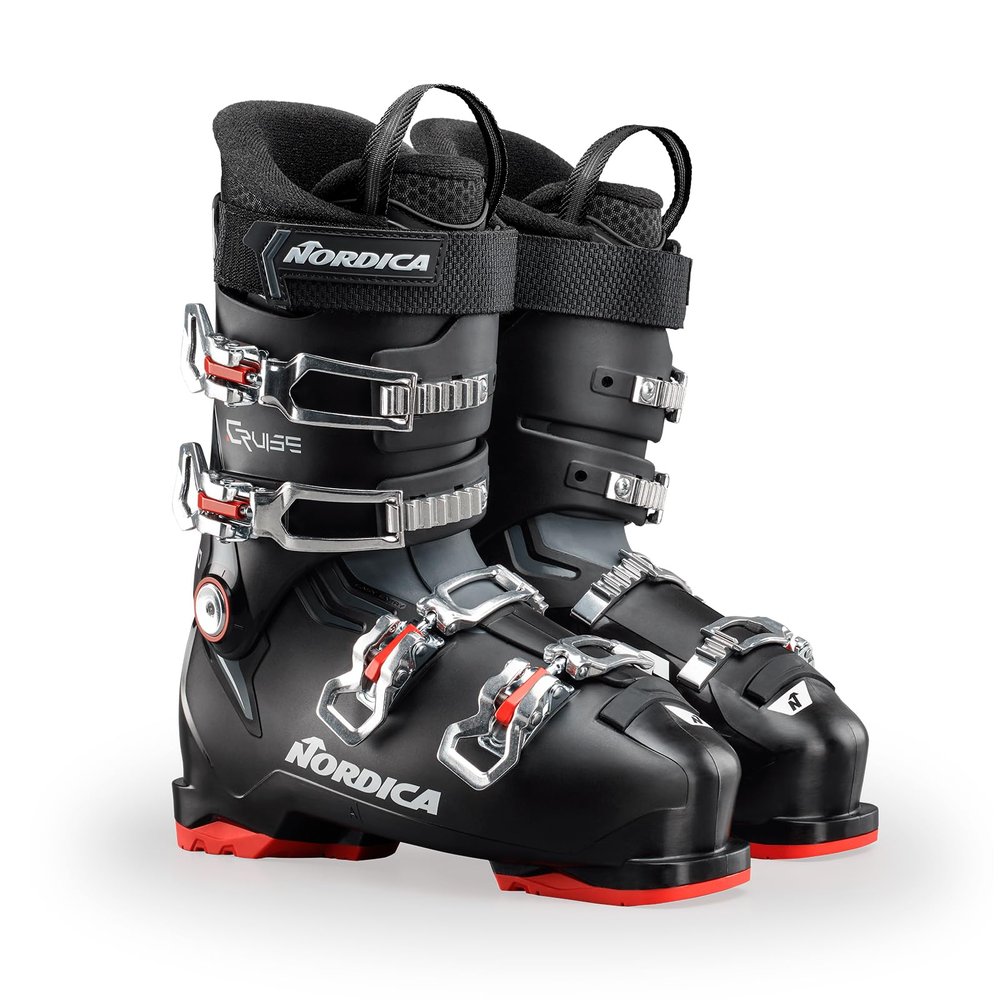Nordica The Cruise 80 Men's Comfort Fit All Mountain Alpine Ski Boots (Black/Anthracite/Red, 29.5)