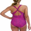Eddie Bauer Womens Midweight Ruched Shaping One Piece Swimsuit (Medium, Pink) view 2