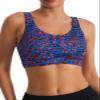 RUNNING GIRL High Impact Sports Bras for Women,Racerback Running Bra Workout Crop Tank Tops Longline Sports Bra Push up(WX2667 Orange/Blue Combo XL) view 1