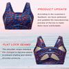 RUNNING GIRL High Impact Sports Bras for Women,Racerback Running Bra Workout Crop Tank Tops Longline Sports Bra Push up(WX2667 Orange/Blue Combo XL) view 2