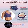 RUNNING GIRL High Impact Sports Bras for Women,Racerback Running Bra Workout Crop Tank Tops Longline Sports Bra Push up(WX2667 Orange/Blue Combo XL) view 3