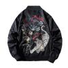 MQMYJSP Sukajan Jacket For Men Tiger Dragon Embroidered Ma-1 Streetwear Varsity Japan Baseball Coat Spring Winter Spring Thin XS view 1