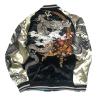 MQMYJSP Yokosuka Reversible Phoenix Dragon Tiger Peony High Street Heavy Work Embroidered Baseball Uniform Jacket Dragon King XS view 1