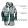 ALLureLove Toddler Boys' Girls' Flannel Plaid Shirt Button Down Long Sleeve Jacket Lapel Shacket Coat Tops Casual Outwear(Green,3-4T) view 4