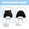 BAVST Baby Beanie Hat for Winter with Earfalp Cute Bear Kids Toddler Girls Boys Warm Knit Cap 0-2Years D-Black view 4