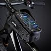 WILD MAN Hard Shell Bike Phone Frame Bag Waterproof Top Tube Bike Phone Bag with Sensitive Touch Screen for Road Mountain MTB Cycling(M30,Black) view 4