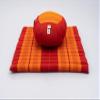 Christian Grey Bundle Cushion Set - Zafu Pillow & Zabuton Mat, Eco-Friendly Kapok Fill - Perfect for Yoga, Meditation, Zen - Round Zafu Pillow and Square Roll-Up Mats(006C-Ruby) view 1