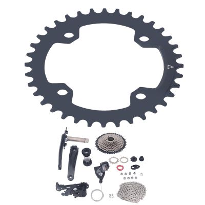 GLOGLOW Flywheel Bike Change Kit, Speed Control Lightweight 10-Speed Multielectrolyte Assembly for Bike Repair (36T Chainring)