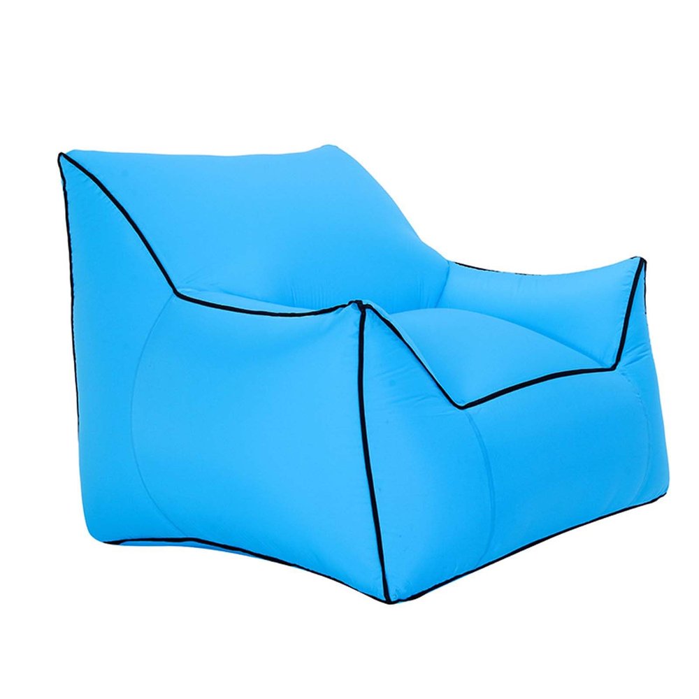 Inflatable Sofa for Adults,Foldable Inflatable Chair,Blow Up Couch Lounger,Lazy Sofa Chair,Portable Air Sofa for Indoor Living/Tent Camping/Outdoor Activities,Water Resistance (Light Blue)