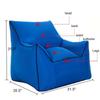 Inflatable Sofa for Adults,Foldable Inflatable Chair,Blow Up Couch Lounger,Lazy Sofa Chair,Portable Air Sofa for Indoor Living/Tent Camping/Outdoor Activities,Water Resistance (Light Blue) view 3
