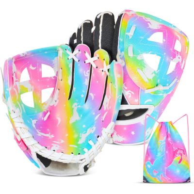 Ausletie Kids Baseball Glove,Softball Gloves,Baseball Softball Mitt for Kids Girls Toddlers, Tee Ball Glove for Training and Beginner, Left Hand Glove, Right Hand Throw