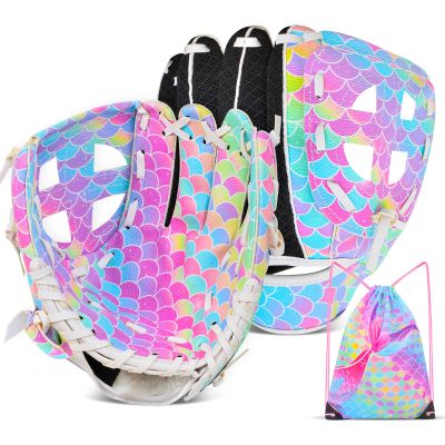 Ausletie Kids Baseball Glove,Softball Gloves,Baseball Softball Mitt for Kids Girls Toddlers, Tee Ball Glove for Training and Beginner, Left Hand Glove, Right Hand Throw