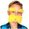 Fake Mustache Set Fake Beard Material Mustaches for Costume and Halloween Festival Party (YellowA) view 1