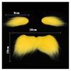 Fake Mustache Set Fake Beard Material Mustaches for Costume and Halloween Festival Party (YellowA) view 2
