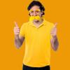Fake Mustache Set Fake Beard Material Mustaches for Costume and Halloween Festival Party (YellowA) view 3