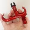 NoxDyn Bow Release for Compound Bow, 3-Finger Archery Release 360 Rotatable Thumb Release for Compound Bow Red view 2