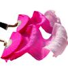 Pulcykp Silk Ribs Long Silk Fans Belly Dance Silk Fans Handmade Dyed Dance Fans Rose Red+Pink XL view 3