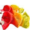 Pulcykp Women Silk Belly Dance Fan Dance Silk Veils 1 Pair 180 * 90 CM Red+Orange+Yellow red Orange Yellow 230cm 1 Pair view 1